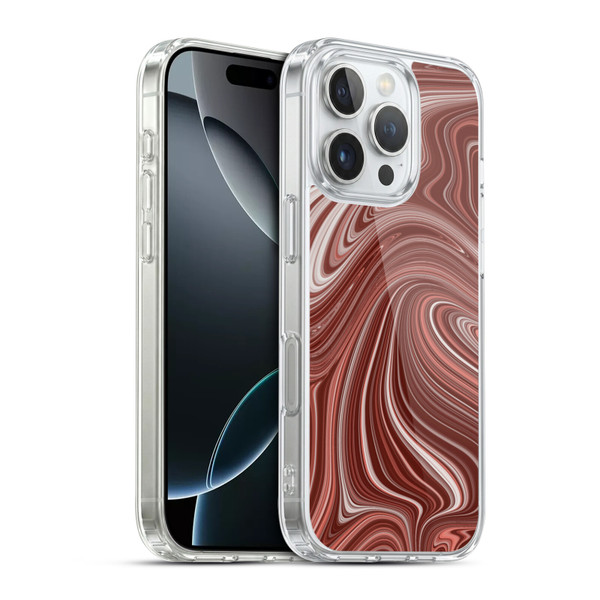 Suzan Lind Marble Swirls Red Soft Gel Case for Apple iPhone 16 Pro & MagSafe