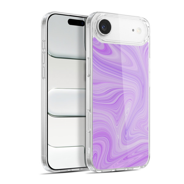 Suzan Lind Marble Swirls Purple White Soft Gel Case for Apple iPhone 17 Air