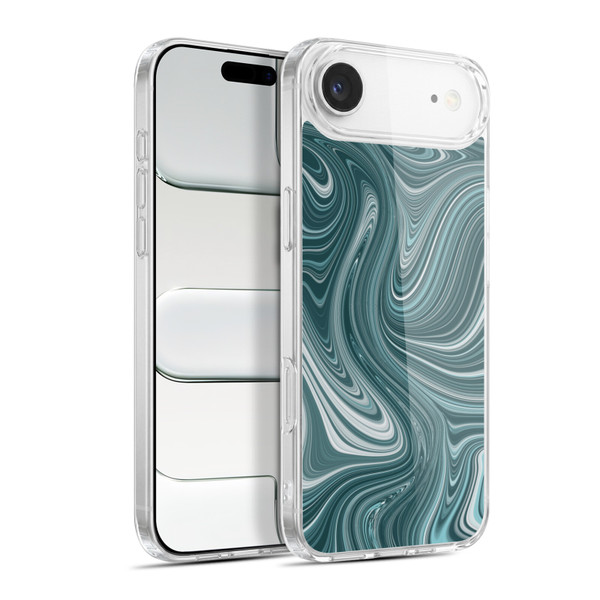 Suzan Lind Marble Swirls Teal Soft Gel Case for Apple iPhone 17 Air
