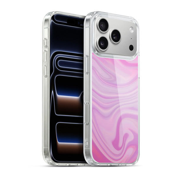 Suzan Lind Marble Swirls Pink Soft Gel Case for Apple iPhone 17 Pro Max