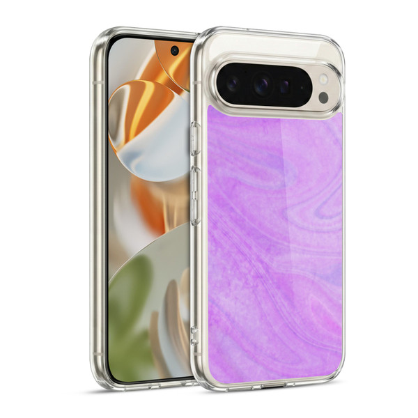 Suzan Lind Marble Swirls Purple Pink Soft Gel Case for Google Pixel 9 / Pixel 9 Pro