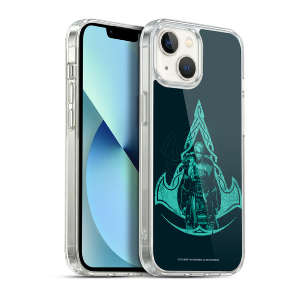 Assassin's Creed Valhalla Compositions Crest And Female Eivor Soft Gel Case for Apple iPhone 13