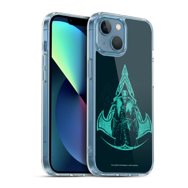 Assassin's Creed Valhalla Compositions Crest And Male Eivor Soft Gel Case for Apple iPhone 13 Mini & MagSafe
