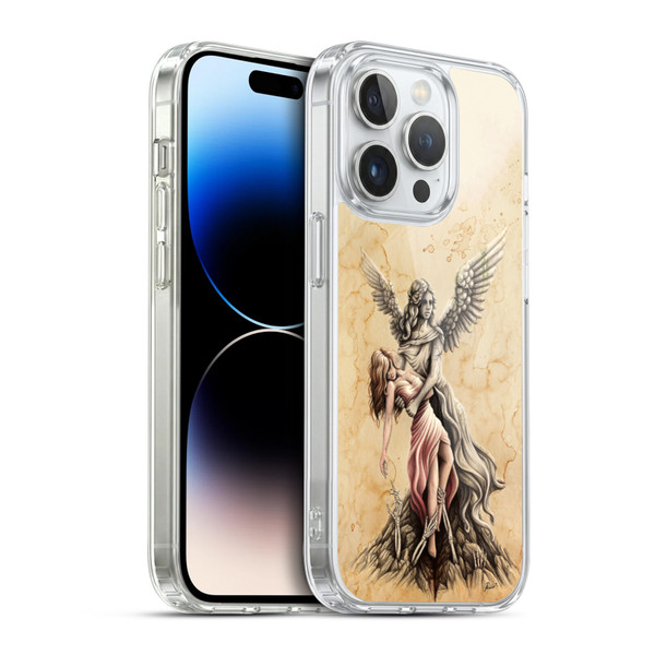 Sarah Richter Gothic Stone Angel Soft Gel Case for Apple iPhone 14 Pro & MagSafe