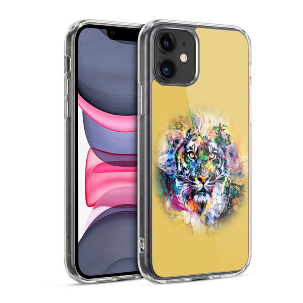 Riza Peker Animal Abstract Abstract Tiger Soft Gel Case for Apple iPhone 11