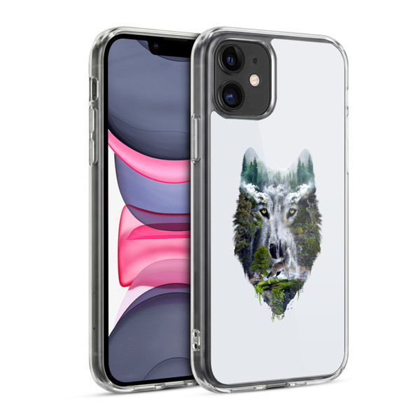 Riza Peker Animal Abstract Wolf Nature Soft Gel Case for Apple iPhone 11