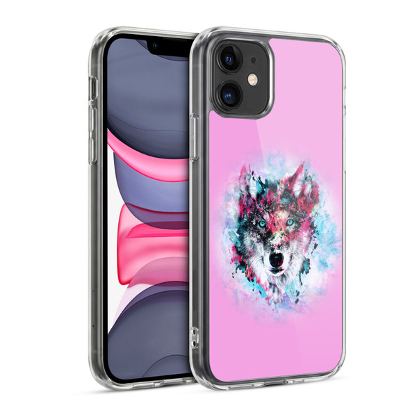 Riza Peker Animal Abstract Wolf Art Soft Gel Case for Apple iPhone 11