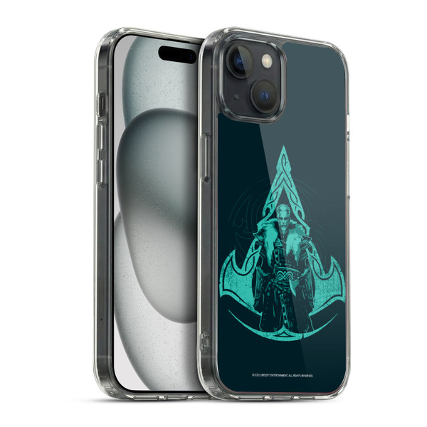 Assassin's Creed Valhalla Compositions Crest And Male Eivor Soft Gel Case for Apple iPhone 15 Plus & MagSafe