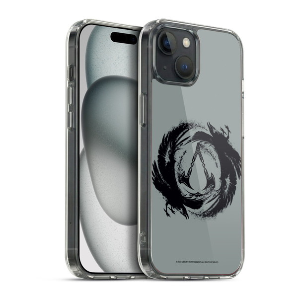 Assassin's Creed Valhalla Compositions Crest And Ravens Soft Gel Case for Apple iPhone 15 Plus & MagSafe