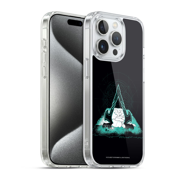 Assassin's Creed Valhalla Compositions Crest And Map Soft Gel Case for Apple iPhone 15 Pro & MagSafe