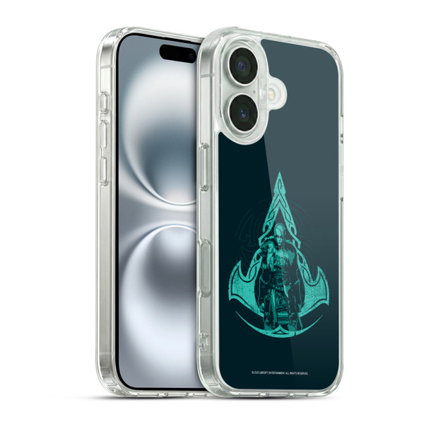 Assassin's Creed Valhalla Compositions Crest And Female Eivor Soft Gel Case for Apple iPhone 16 & MagSafe
