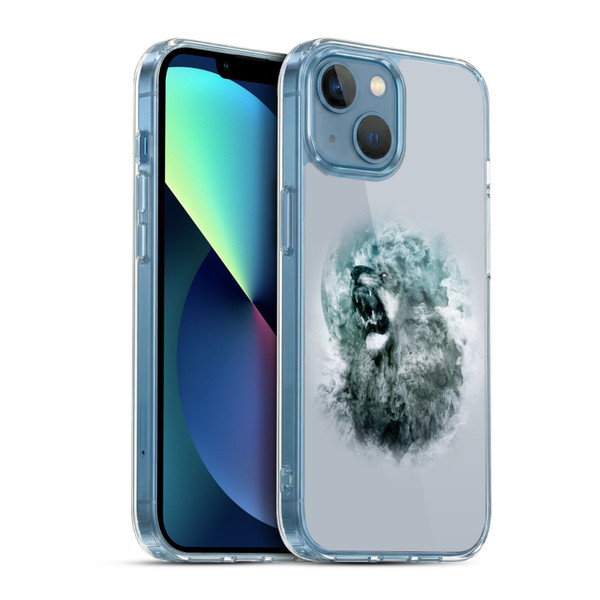 Riza Peker Animal Abstract Roaring Clouds Soft Gel Case for Apple iPhone 13 Mini & MagSafe