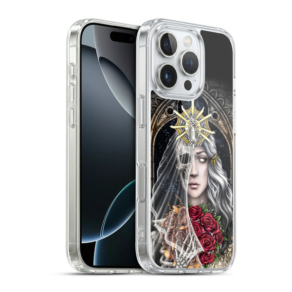 Sarah Richter Gothic Bride Half Skeleton With Roses Soft Gel Case for Apple iPhone 16 Pro & MagSafe