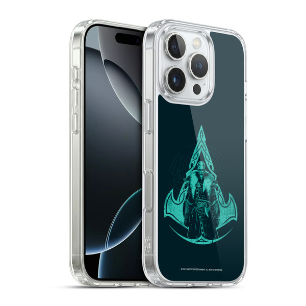 Assassin's Creed Valhalla Compositions Crest And Male Eivor Soft Gel Case for Apple iPhone 16 Pro & MagSafe