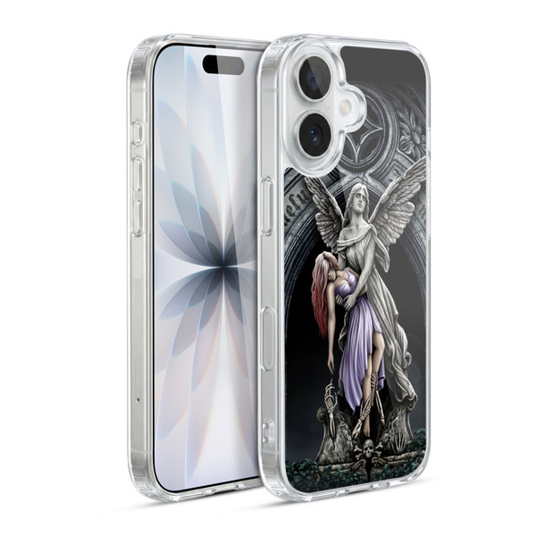 Sarah Richter Gothic Stone Angel With Skull Soft Gel Case for Apple iPhone 17