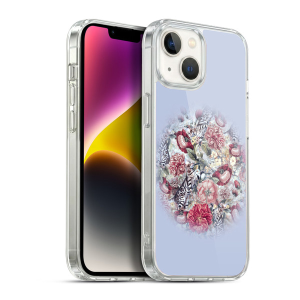 Riza Peker Animal Abstract Blooming Life Soft Gel Case for Apple iPhone 14