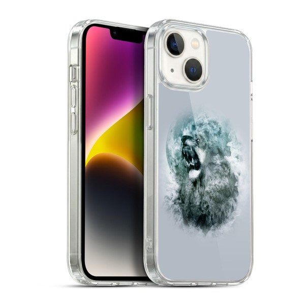 Riza Peker Animal Abstract Roaring Clouds Soft Gel Case for Apple iPhone 14