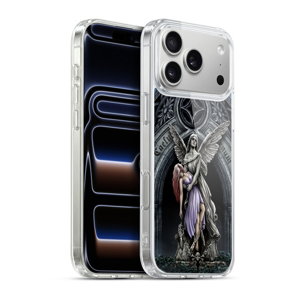 Sarah Richter Gothic Stone Angel With Skull Soft Gel Case for Apple iPhone 17 Pro Max