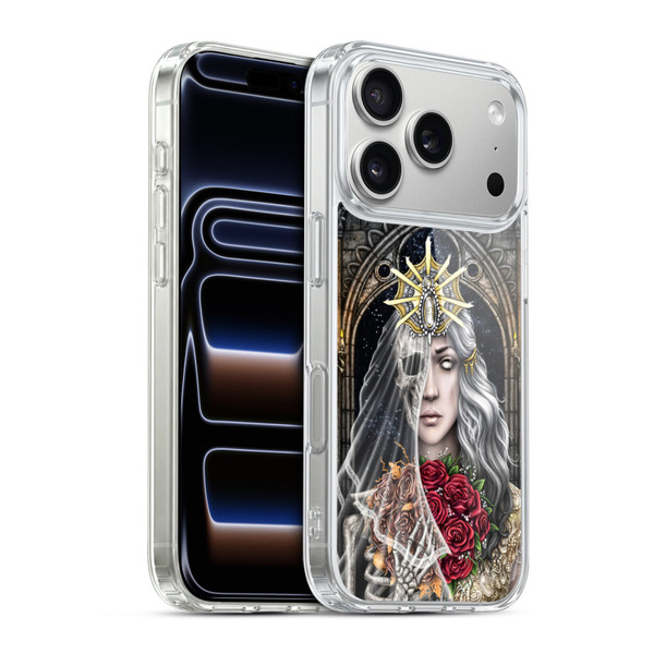 Sarah Richter Gothic Bride Half Skeleton With Roses Soft Gel Case for Apple iPhone 17 Pro
