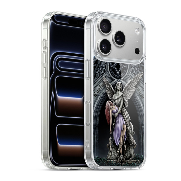 Sarah Richter Gothic Stone Angel With Skull Soft Gel Case for Apple iPhone 17 Pro