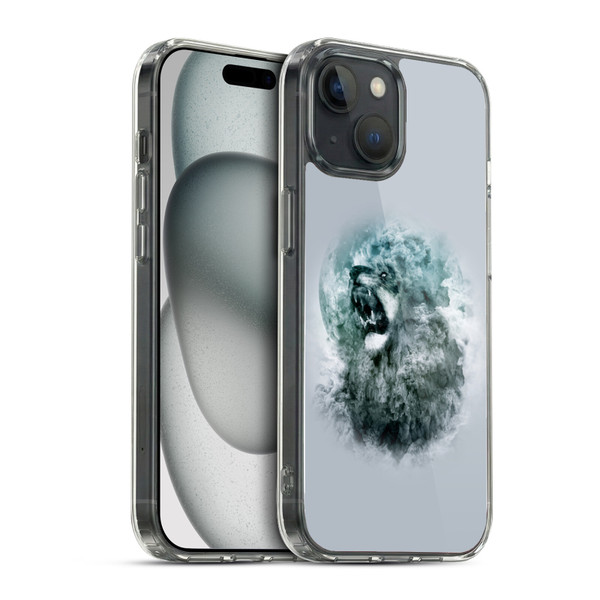 Riza Peker Animal Abstract Roaring Clouds Soft Gel Case for Apple iPhone 15 & MagSafe