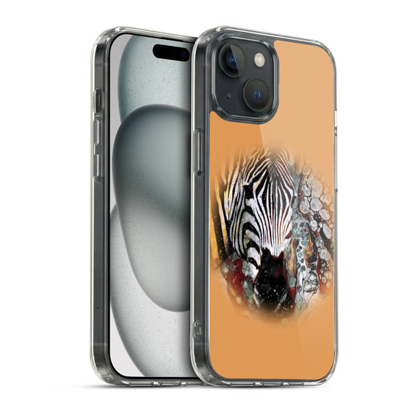 Riza Peker Animal Abstract Zebra Abstract Soft Gel Case for Apple iPhone 15 & MagSafe