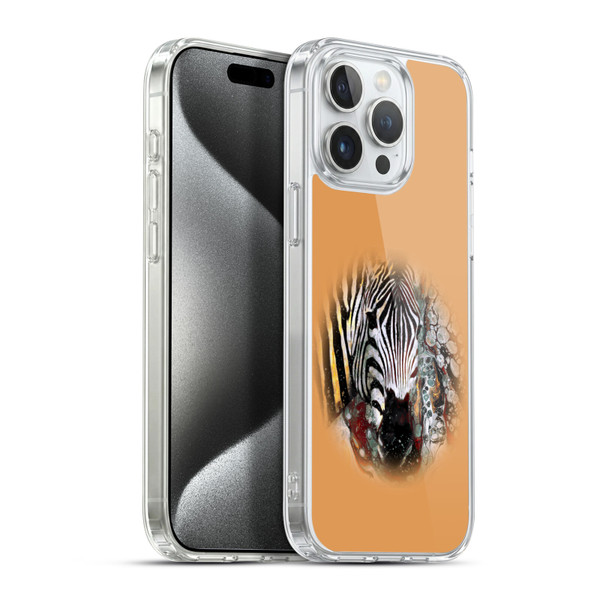 Riza Peker Animal Abstract Zebra Abstract Soft Gel Case for Apple iPhone 15 Pro Max & MagSafe