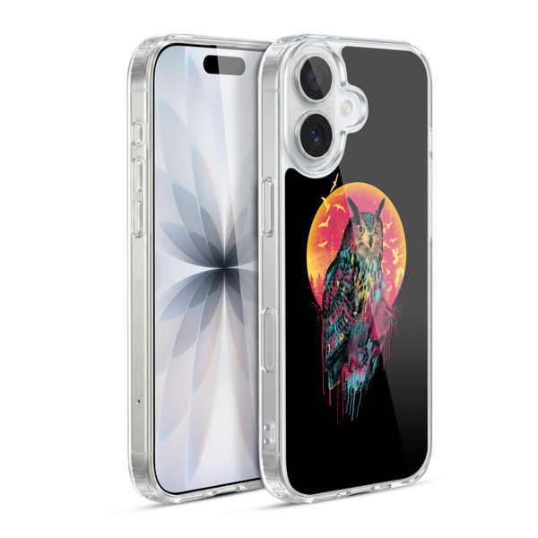 Riza Peker Animal Abstract Midnight Owl Soft Gel Case for Apple iPhone 17