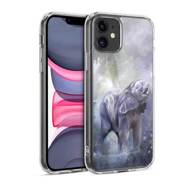 Simone Gatterwe Animals 3 Baby Elephant Soft Gel Case for Apple iPhone 11