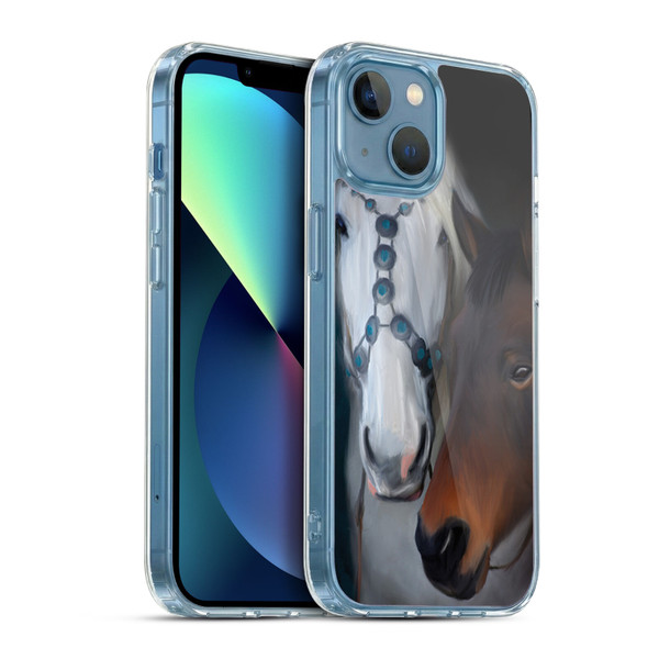 Simone Gatterwe Animals 3 Painted Horse Soft Gel Case for Apple iPhone 13 Mini & MagSafe