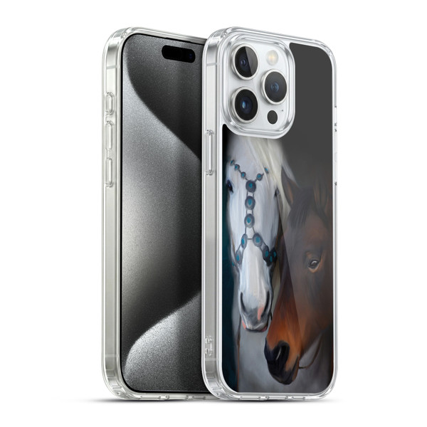 Simone Gatterwe Animals 3 Painted Horse Soft Gel Case for Apple iPhone 15 Pro Max & MagSafe