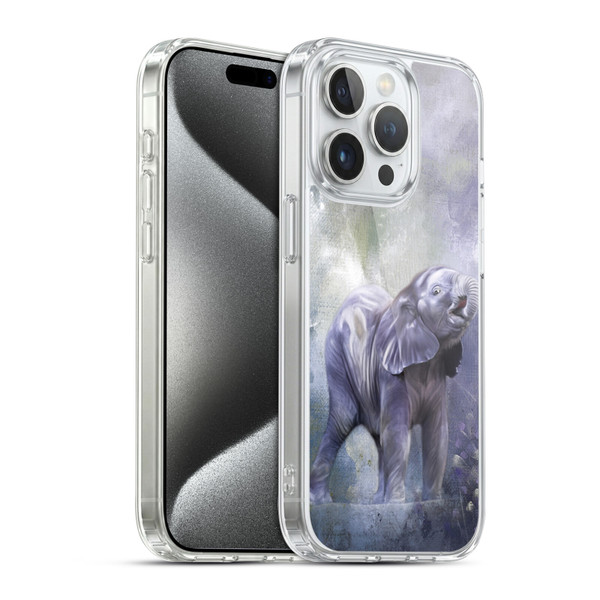 Simone Gatterwe Animals 3 Baby Elephant Soft Gel Case for Apple iPhone 15 Pro & MagSafe