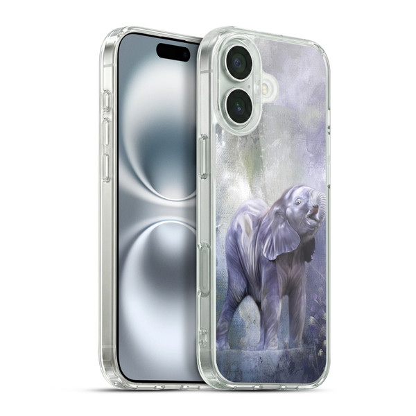 Simone Gatterwe Animals 3 Baby Elephant Soft Gel Case for Apple iPhone 16 Plus & MagSafe