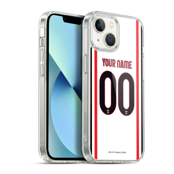 Custom Customised Personalised S.L. Benfica 2021/22 Kit Away Soft Gel Case for Apple iPhone 13