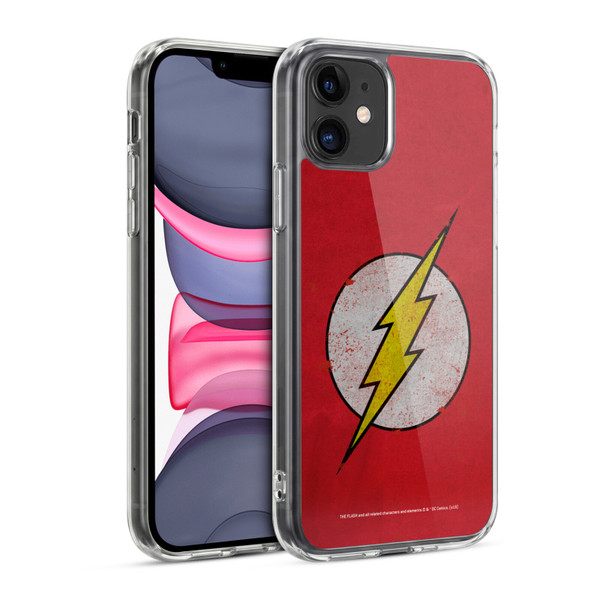 The Flash DC Comics Logo Distressed Look Soft Gel Case for Apple iPhone 11