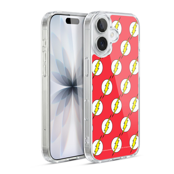 The Flash DC Comics Logo Pattern Soft Gel Case for Apple iPhone 17