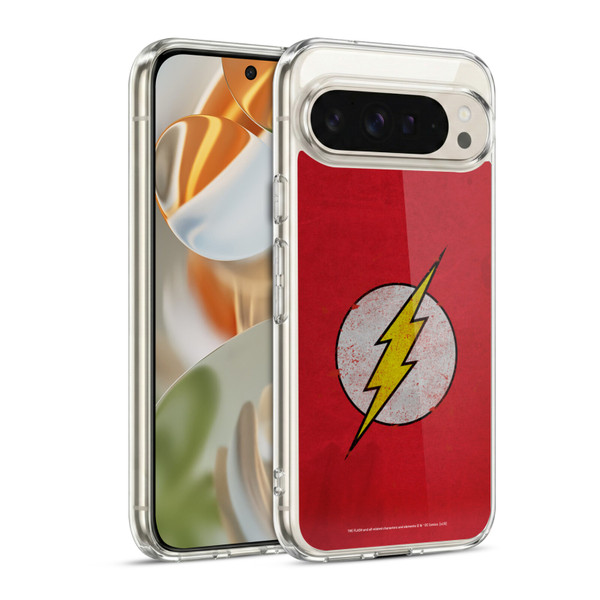 The Flash DC Comics Logo Distressed Look Soft Gel Case for Google Pixel 9 / Pixel 9 Pro