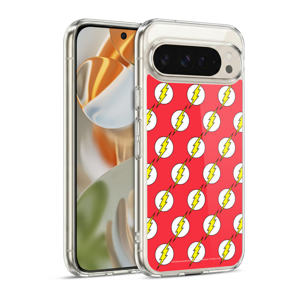 The Flash DC Comics Logo Pattern Soft Gel Case for Google Pixel 9 / Pixel 9 Pro