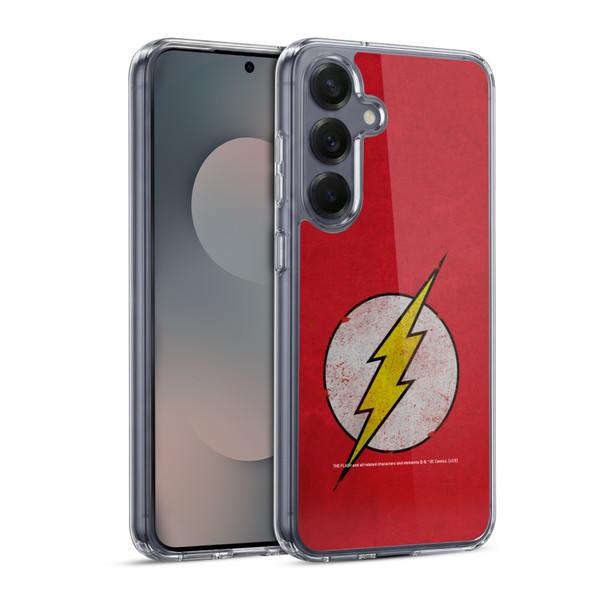 The Flash DC Comics Logo Distressed Look Soft Gel Case for Samsung Galaxy S25 & MagSafe