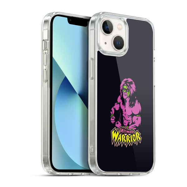 WWE Ultimate Warrior Half Body Illustrated Soft Gel Case for Apple iPhone 13