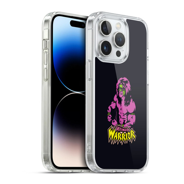 WWE Ultimate Warrior Half Body Illustrated Soft Gel Case for Apple iPhone 13 Pro & MagSafe