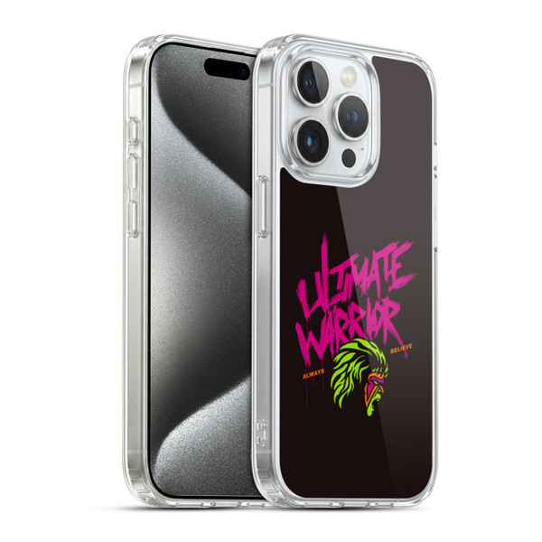 WWE Ultimate Warrior Always Believe Soft Gel Case for Apple iPhone 15 Pro & MagSafe