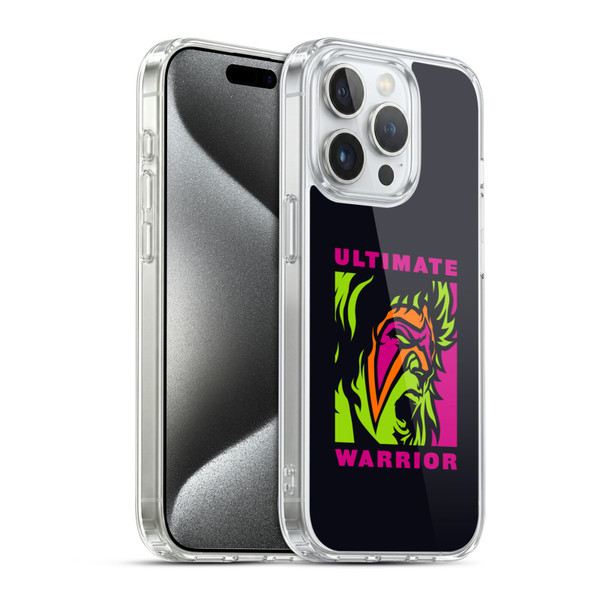 WWE Ultimate Warrior Illustrated Soft Gel Case for Apple iPhone 15 Pro & MagSafe