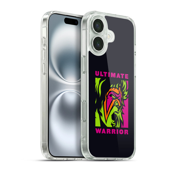 WWE Ultimate Warrior Illustrated Soft Gel Case for Apple iPhone 16 Plus & MagSafe