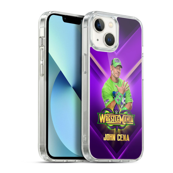 WWE Wrestlemania 34 Superstars John Cena Soft Gel Case for Apple iPhone 13