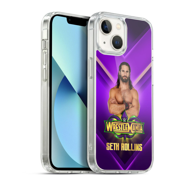 WWE Wrestlemania 34 Superstars Seth Rollins Soft Gel Case for Apple iPhone 13