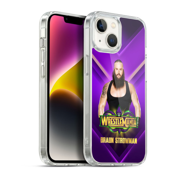 WWE Wrestlemania 34 Superstars Braun Strowman Soft Gel Case for Apple iPhone 14