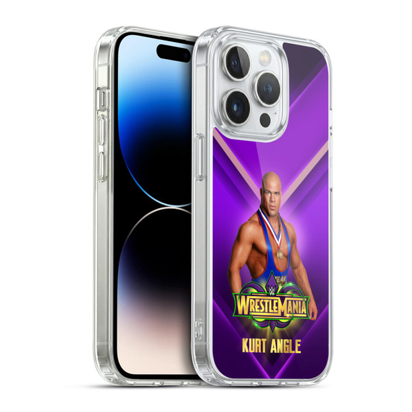 WWE Wrestlemania 34 Superstars Kurt Angle Soft Gel Case for Apple iPhone 14 Pro & MagSafe