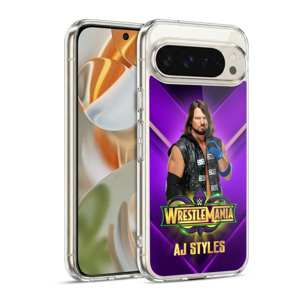 WWE Wrestlemania 34 Superstars AJ Styles Soft Gel Case for Google Pixel 9 / Pixel 9 Pro