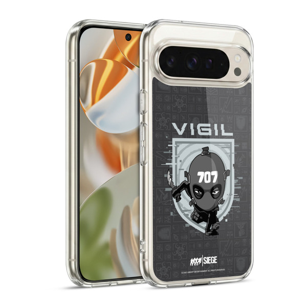 Tom Clancy's Rainbow Six Siege Chibi Operators Vigil Soft Gel Case for Google Pixel 9 / Pixel 9 Pro